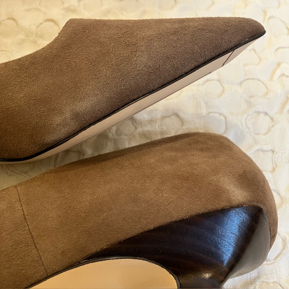 NIB Sarto Diva Kitten Heels Brown Suede 6.5 - Picture 11 of 12
